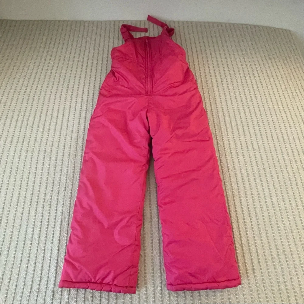 OshKosh B'gosh Bright Pink Snow Overall - Bibs - Ski - Winter - Size: 8
